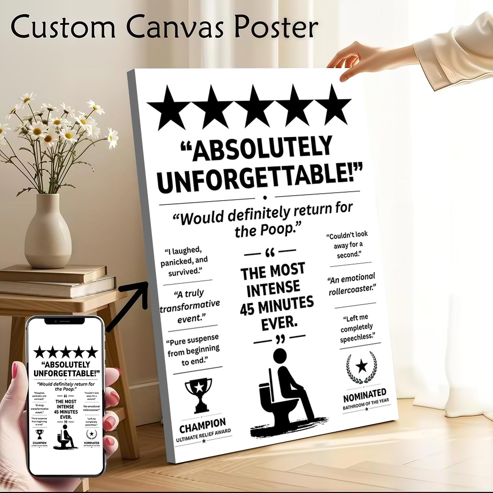 Review Home Decor - รีวิวห้องน้ำตลกๆ โปสเตอร์ผ้าใบพิมพ์ลาย ภาพวาดศิลปะติดผนังคุณภาพสูงแบบกำหนดเอง สำหรับตกแต่งบ้าน ตกแต่งห้อง ตกแต่งภายใน