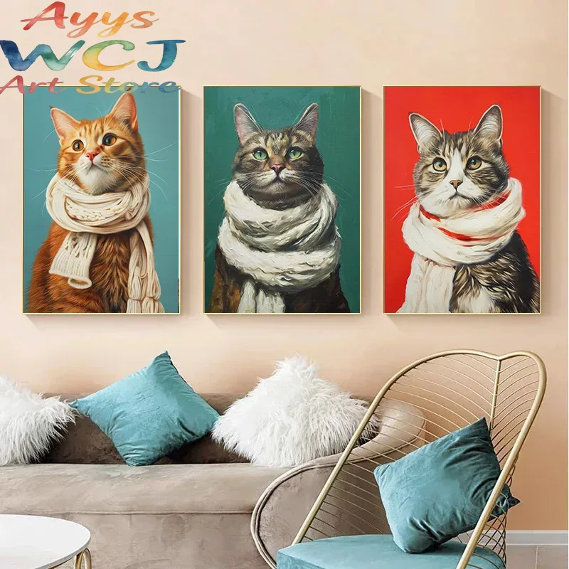 Home Decor Duck - วินเทจน่ารักสัตว์กระต่ายสุนัขแมวหมูเป็ดโปสเตอร์และภาพพิมพ์พิมพ์บนผ้าใบภาพศิลปะติดผนังสำหรับห้องนั่งเล่นตกแต่งบ้าน