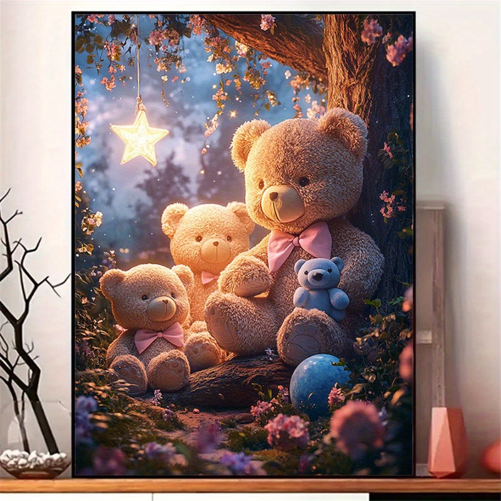 Home Decor Under 1000 - 500/1000/1200/2000PCS ปริศนาตุ๊กตาหมีภายใต้แสงดาวจิ๊กซอว์ตกแต่งบ้านสมัยใหม่ของขวัญแบบโต้ตอบสำหรับครอบครัวของขวัญวันหยุด
