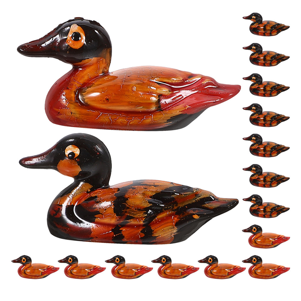 Home Decor Duck - 8คู่ของรูปปั้นเป็ดแมนดารินตกแต่งตามหลักฮวงจุ้ย ทำจากเรซิน แกะสลักด้วยมือ ขนาดเล็ก เหมาะสำหรับตกแต่งบ้าน สำนักงาน