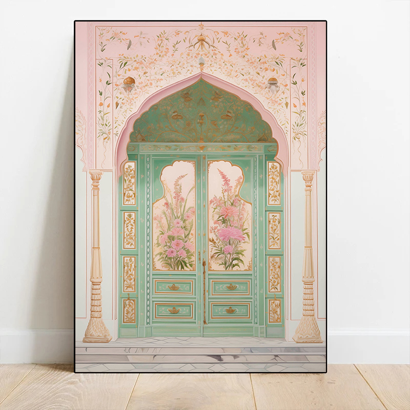Home Decor Jaipur - Vintage Wall Art รูปภาพสําหรับห้องนั่งเล่นตกแต่งบ้านของขวัญ Indischer Palast