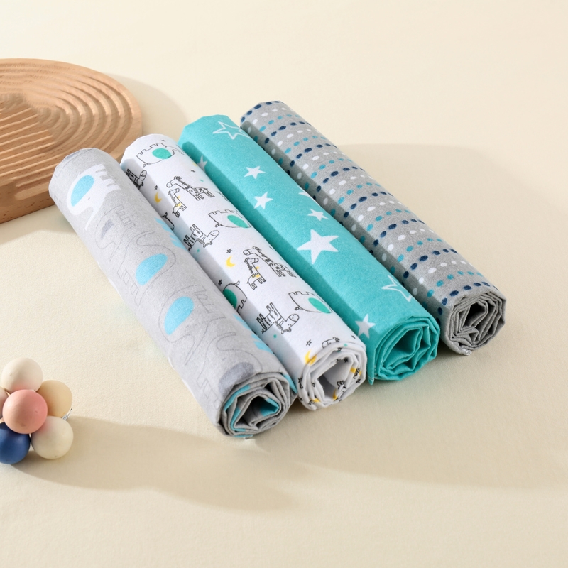 Neutral Throw Blanket - ชุดผ้าห่มห่อตัวเด็กแบบเรียบง่าย 4 ชิ้น สีกลางๆ