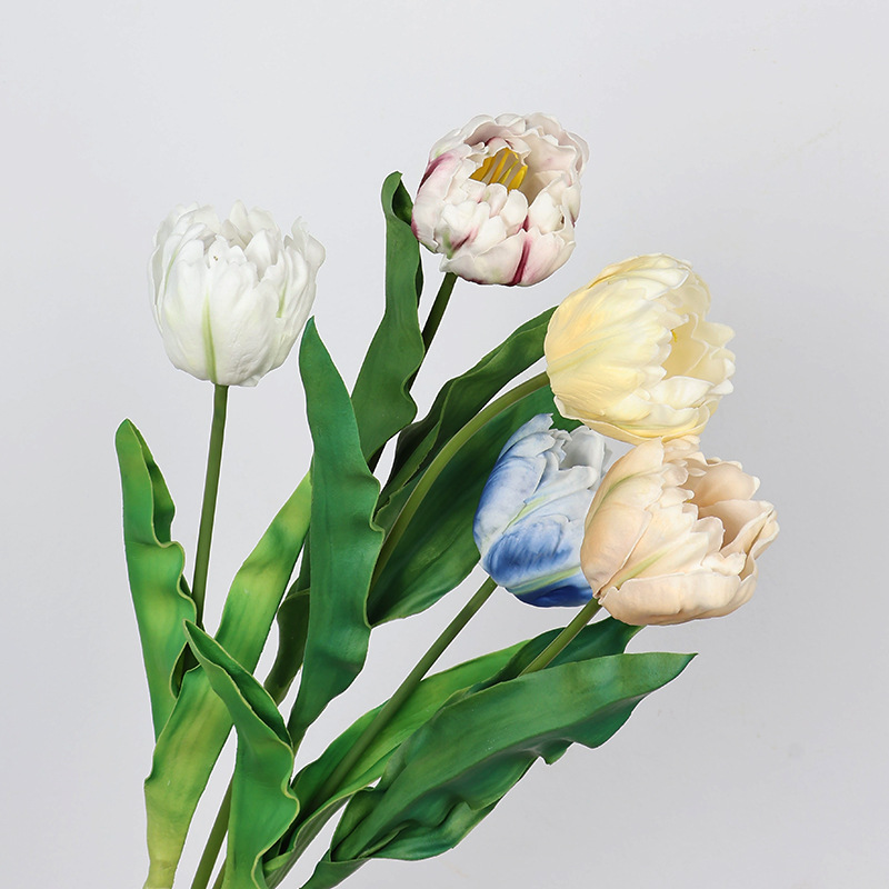 Home Decor Tulip - ดอกทิวลิปประดิษฐ์ขนาด 61 ซม. แบบสัมผัสเหมือนจริง สำหรับเจ้าสาวถือในงานแต่งงาน ตกแต่งบ้าน