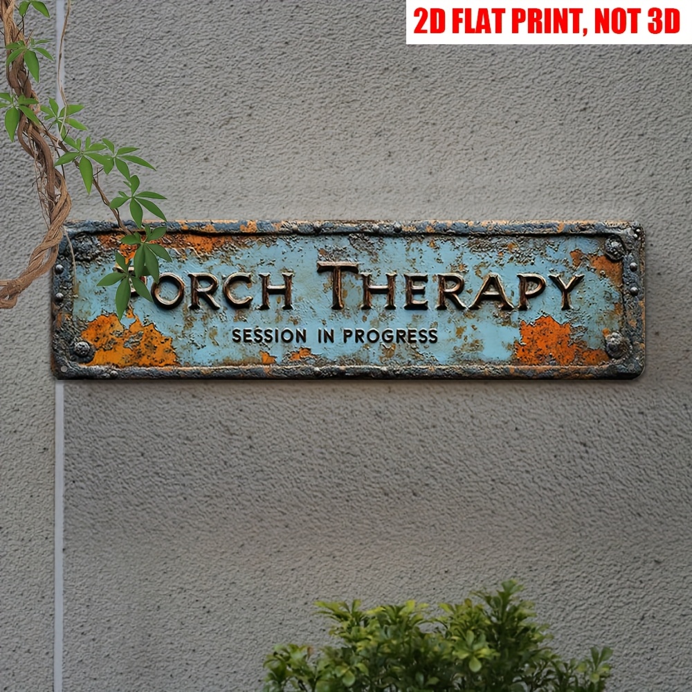 Home Decor Outside - ป้ายโลหะตกแต่งผนัง 2 มิติ ลายทางเข้าแบบเรียบง่าย สไตล์วินเทจ ของตกแต่งงานฝีมือ