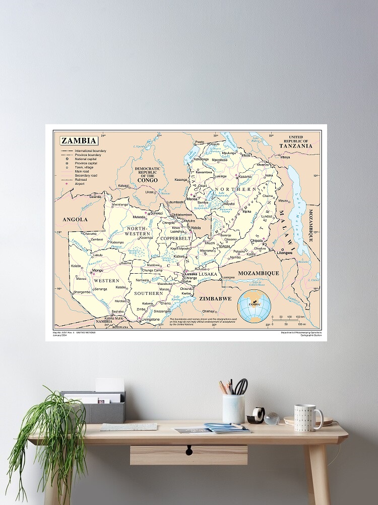 แผนที่แซมเบีย, โปสเตอร์ผ้าใบพิ - Home Decor Zambia บทวิจารณ์และราคา