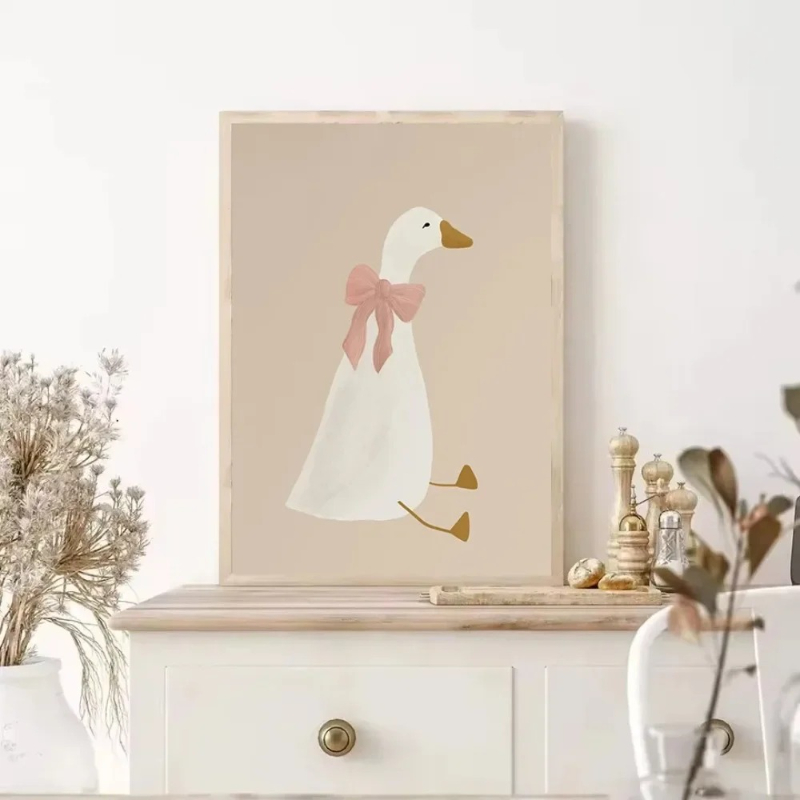 ภาพพิมพ์โปสเตอร์การ์ตูนสัตว์เล - Home Decor Duck บทวิจารณ์และราคา
