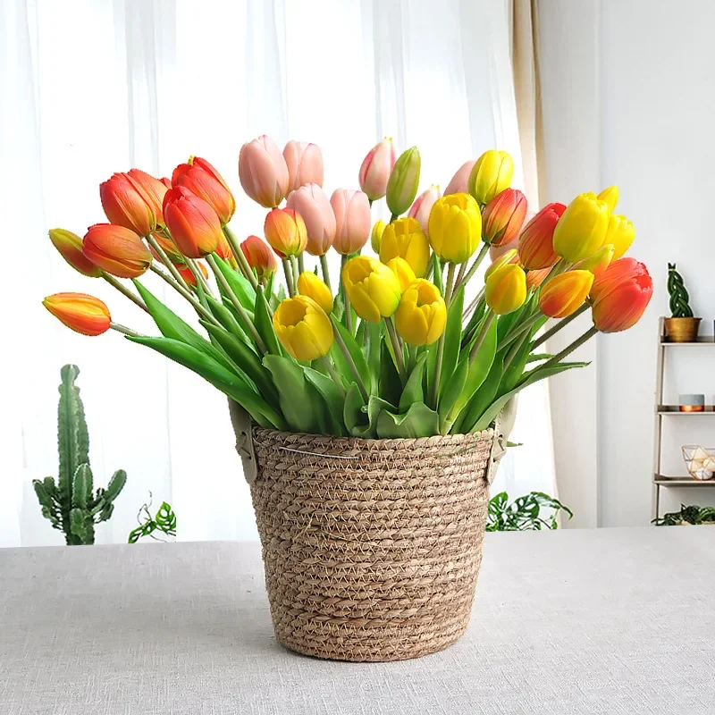 ดอกทิวลิปประดิษฐ์5หัวยางปลอมเน - Home Decor Tulip บทวิจารณ์และราคา