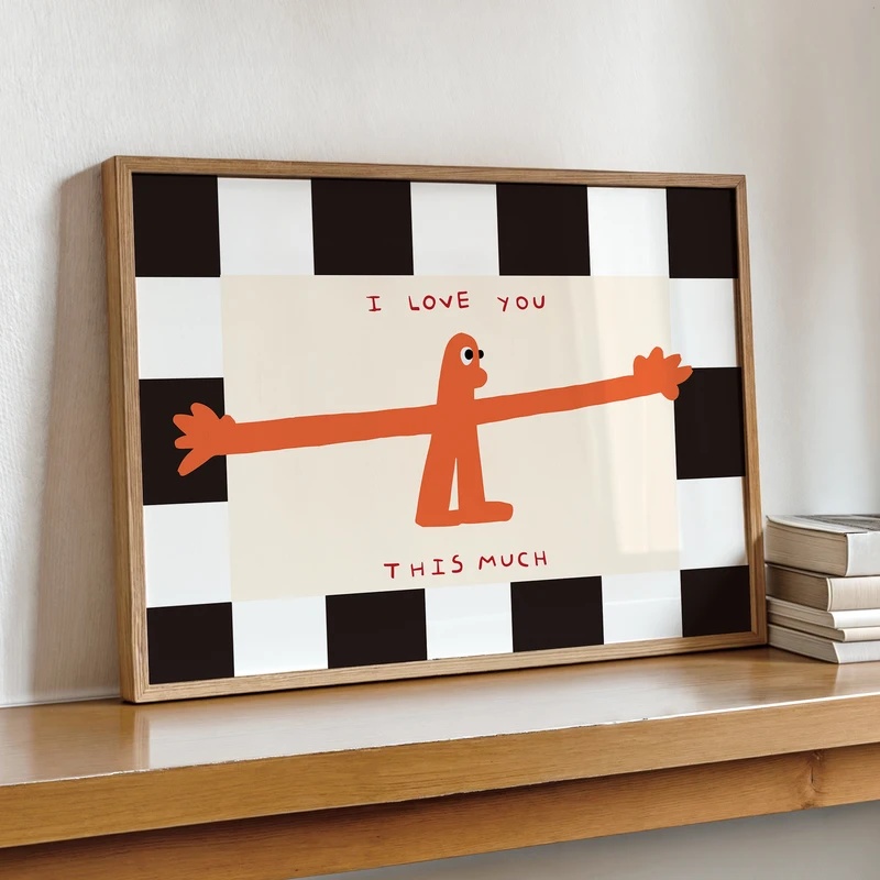 ฉันรักคุณมากขนาดนี้ ภาพพิมพ์บน - Home Decor Quotes บทวิจารณ์และราคา