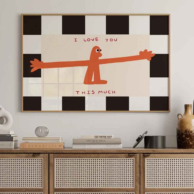 ฉันรักคุณมากขนาดนี้ ภาพพิมพ์บน - Home Decor Quotes บทวิจารณ์และราคา