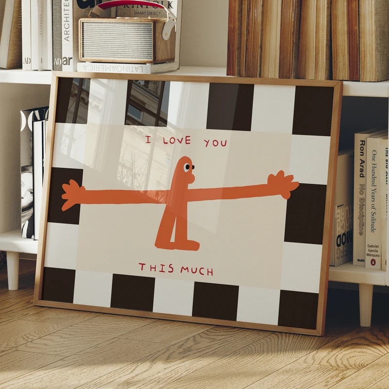 ฉันรักคุณมากขนาดนี้ ภาพพิมพ์บน - Home Decor Quotes บทวิจารณ์และราคา
