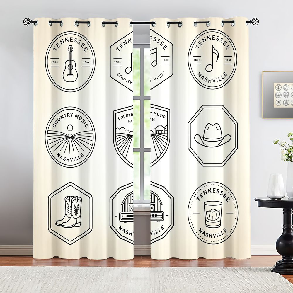 ผ้าม่านธีมเพลงคันทรีเทนเนสซี,  - Home Decor Curtains บทวิจารณ์และราคา