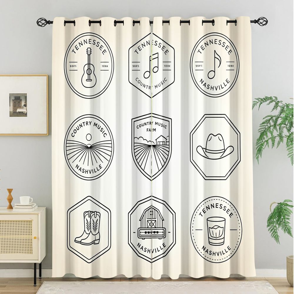 ผ้าม่านธีมเพลงคันทรีเทนเนสซี,  - Home Decor Curtains บทวิจารณ์และราคา