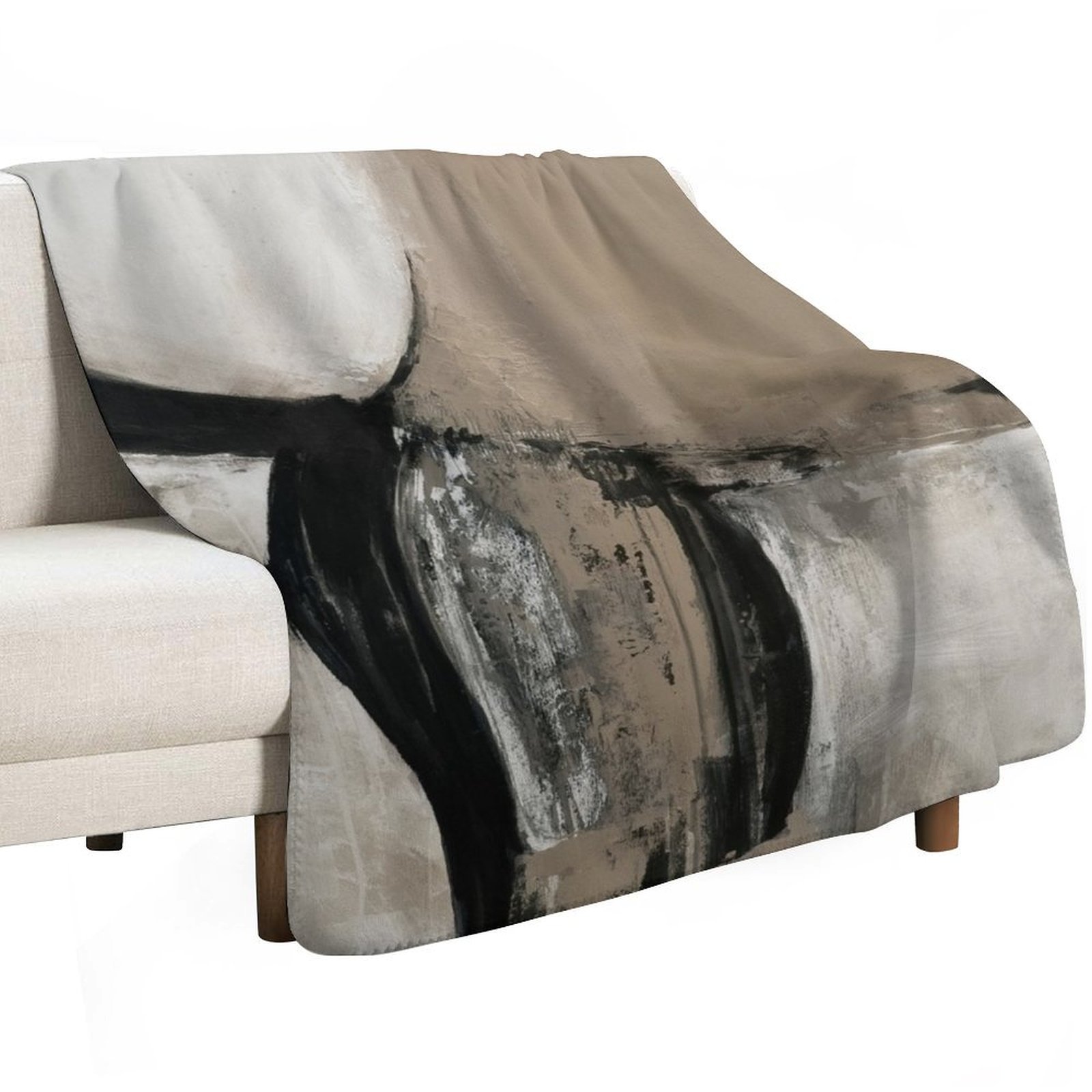 ผ้าห่มแบบนามธรรมอเนกประสงค์ ผ้ - Neutral Throw Blanket บทวิจารณ์และราคา