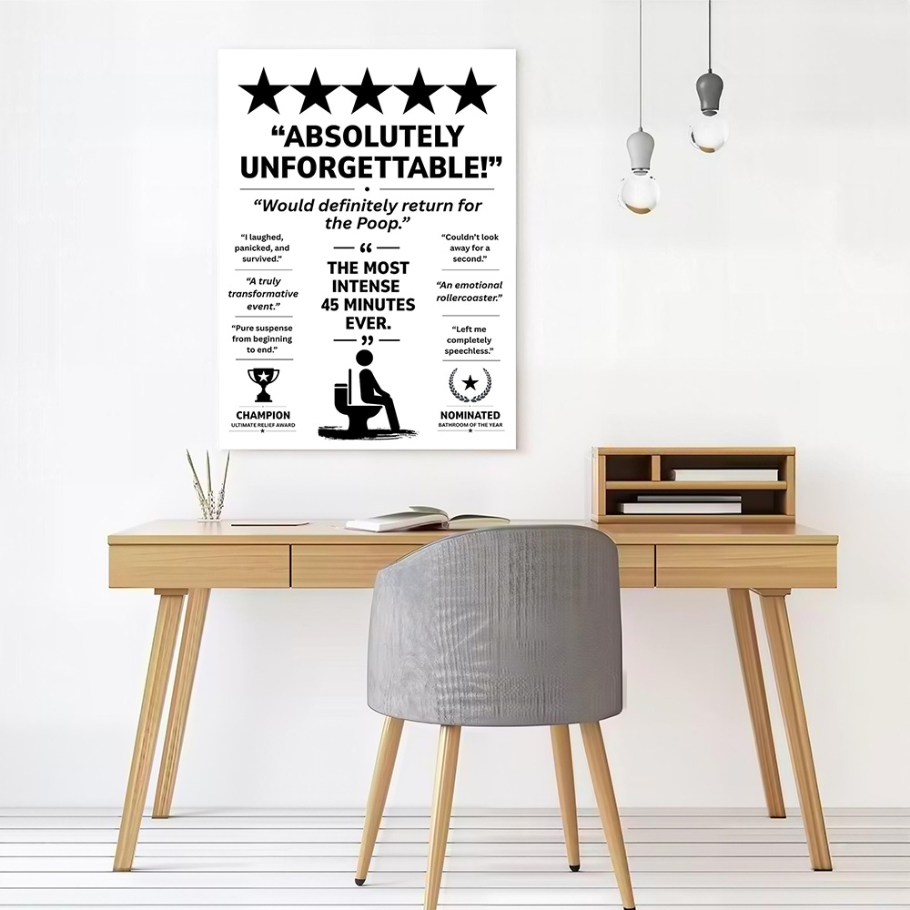 รีวิวห้องน้ำตลกๆ โปสเตอร์ผ้าใบ - Review Home Decor บทวิจารณ์และราคา
