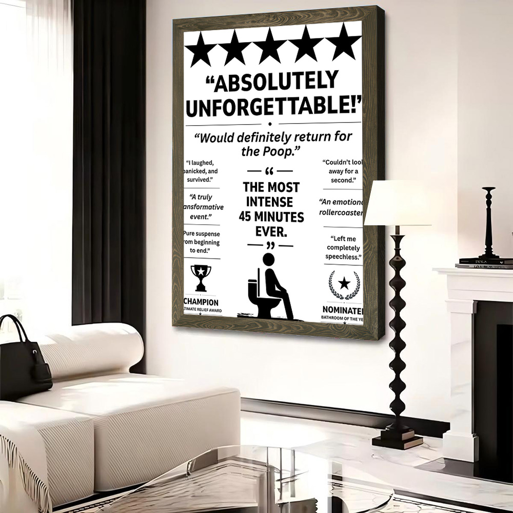 รีวิวห้องน้ำตลกๆ โปสเตอร์ผ้าใบ - Review Home Decor บทวิจารณ์และราคา