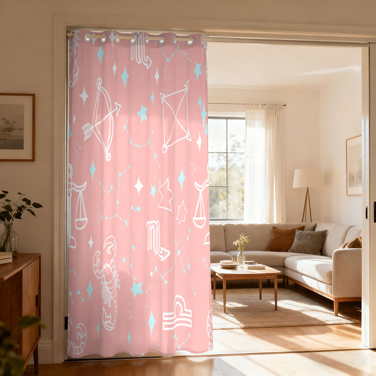ผ้าม่านลายกลุ่มดาวบนท้องฟ้า 1  - Home Decor Curtains บทวิจารณ์และราคา