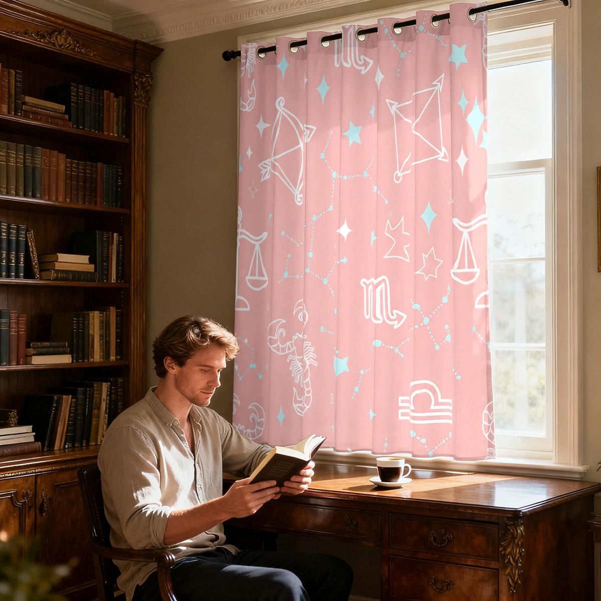 ผ้าม่านลายกลุ่มดาวบนท้องฟ้า 1  - Home Decor Curtains บทวิจารณ์และราคา