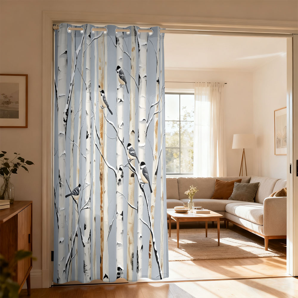 ผ้าม่านลายพิมพ์นกติตมัสในป่าเบ - Home Decor Curtains บทวิจารณ์และราคา