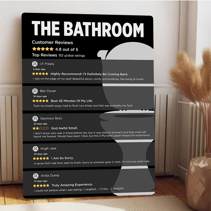ตลกห้องน้ําบทวิจารณ์ลูกค้าโลหะ - Review Home Decor บทวิจารณ์และราคา