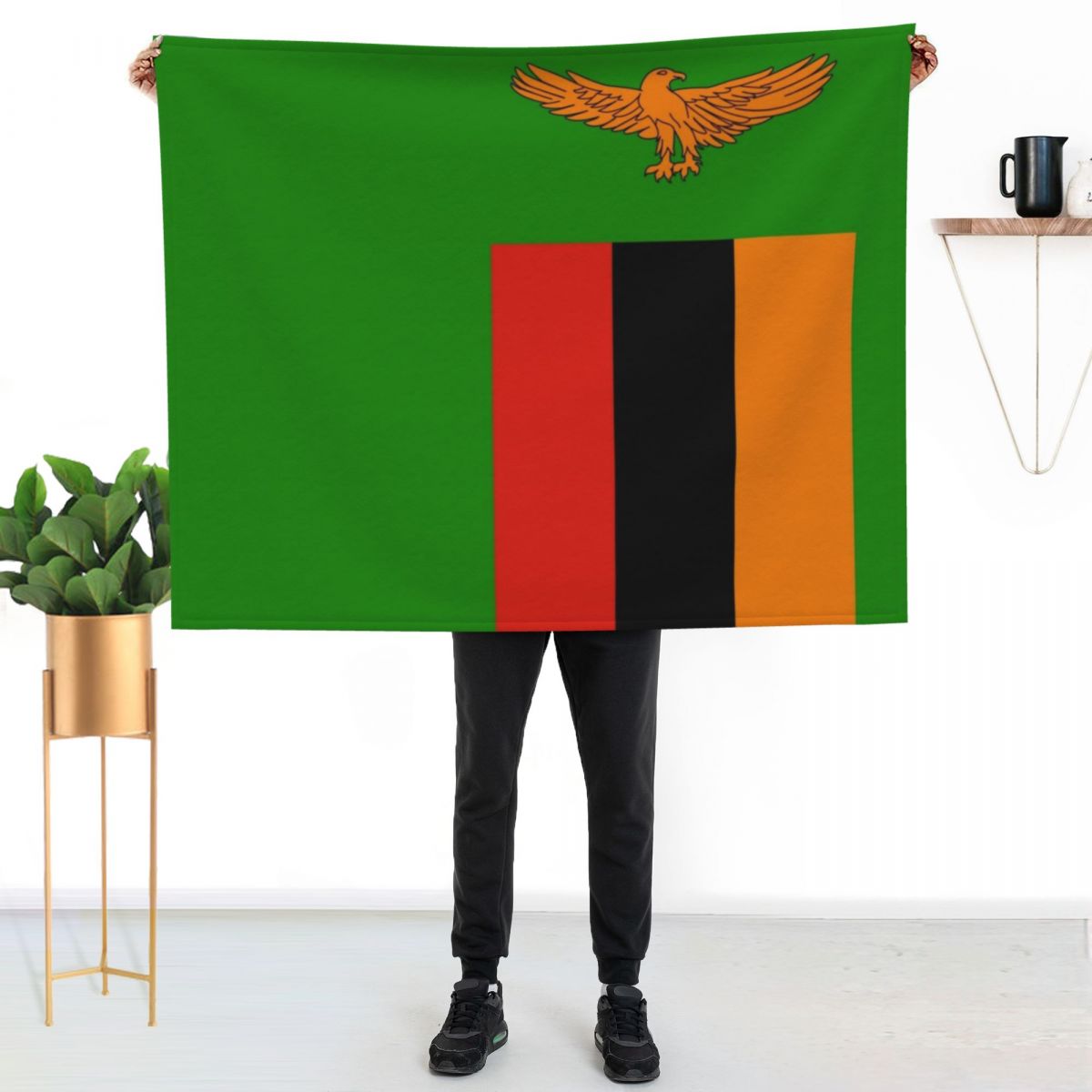 ผ้าห่มลายธงชาติแซมเบีย ผ้าห่มอ - Home Decor Zambia บทวิจารณ์และราคา