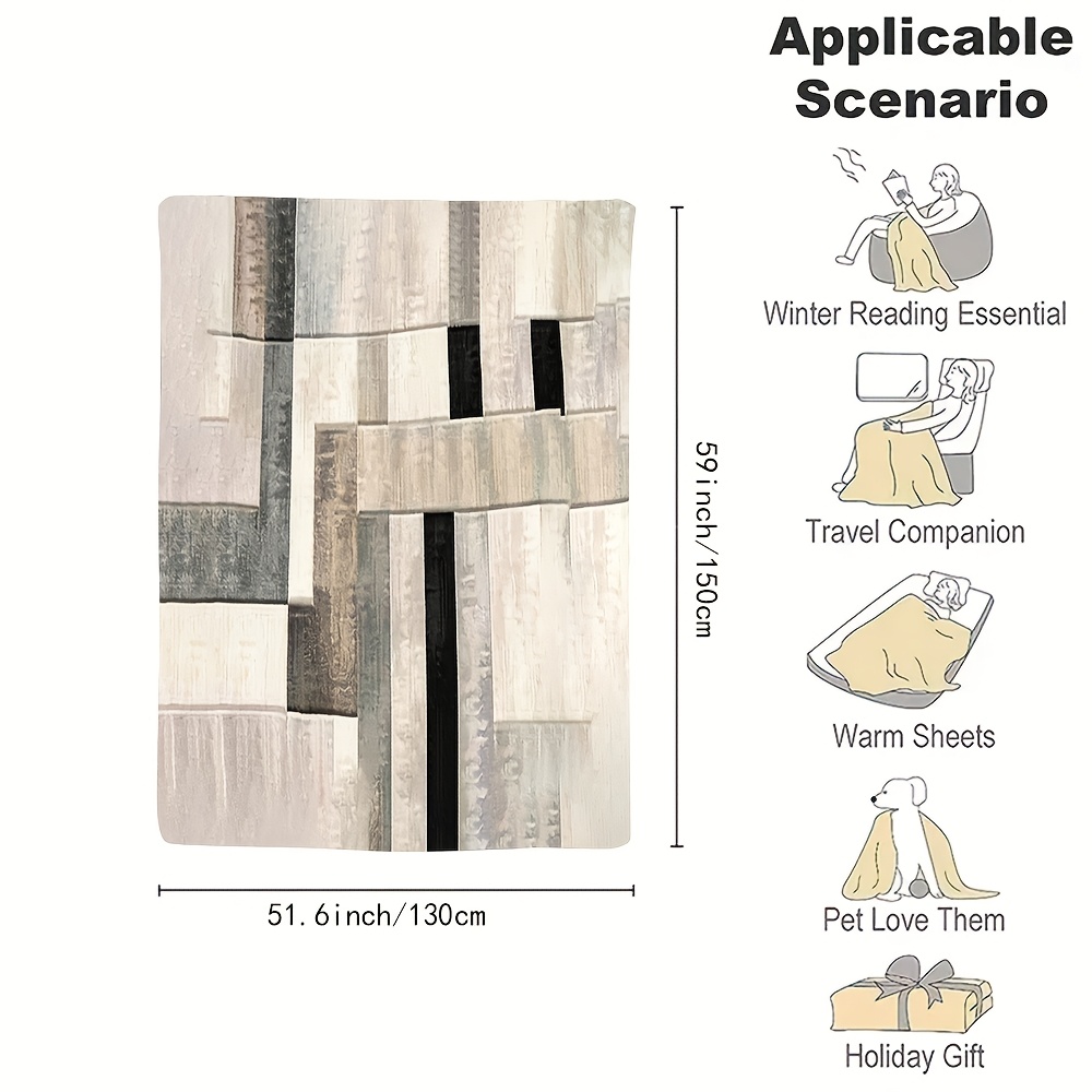 ผ้าห่มนุ่มหรูหราทำจากโพลีเอสเต - Neutral Throw Blanket บทวิจารณ์และราคา