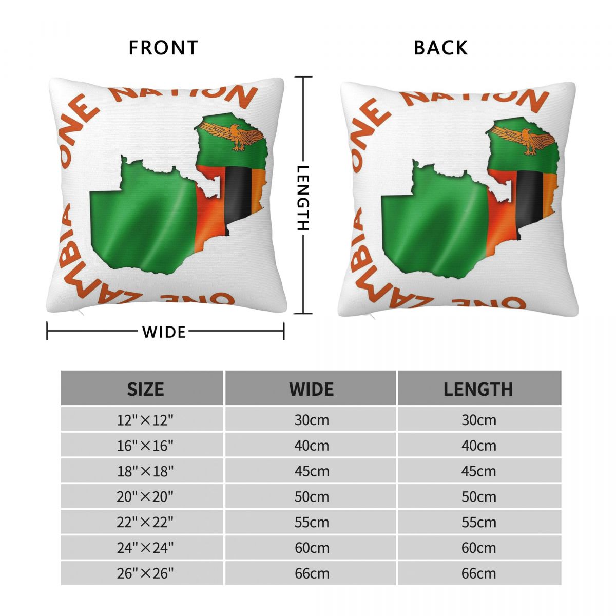 ปลอกหมอนอิง One Zambia One Nat - Home Decor Zambia บทวิจารณ์และราคา