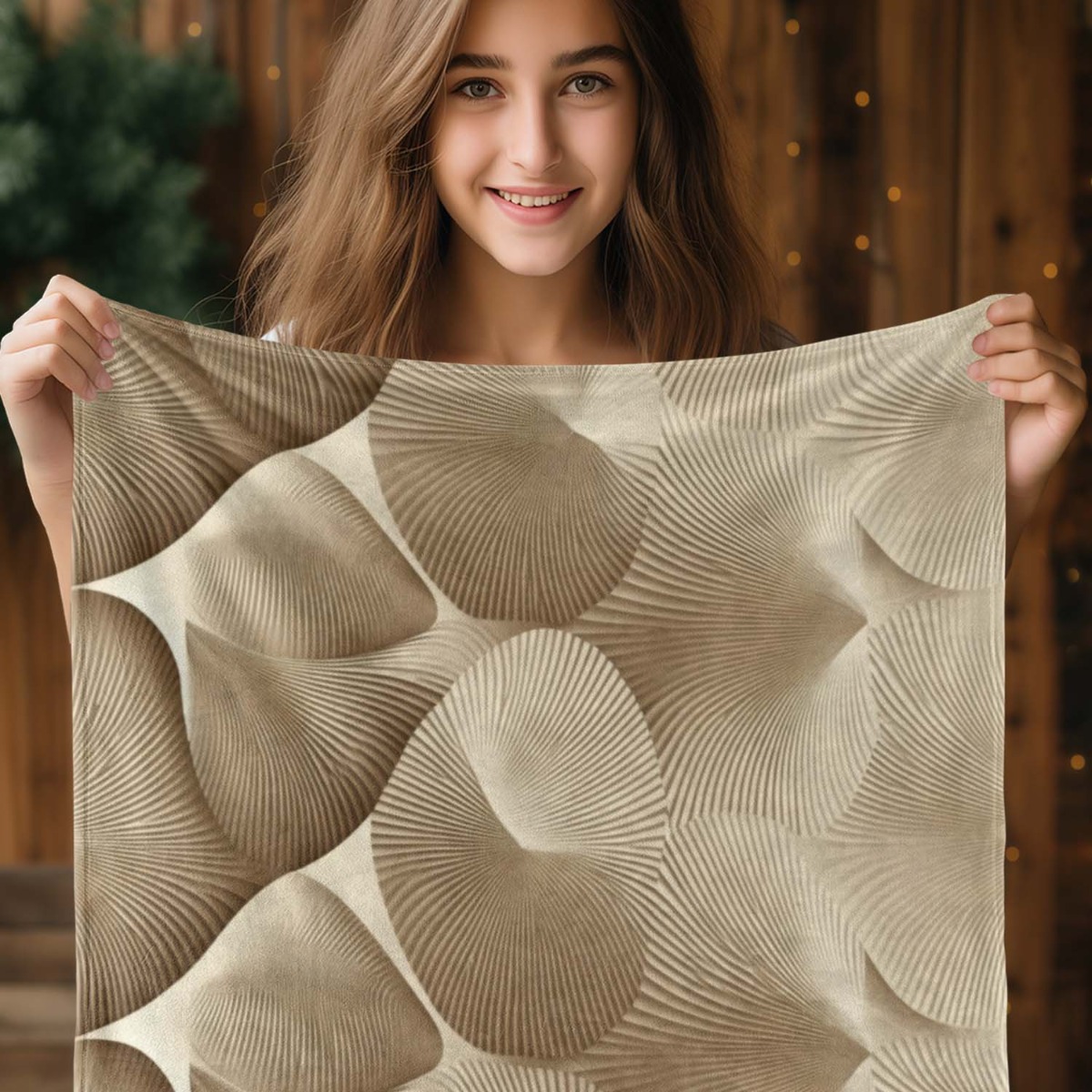 ผ้าห่มฟลีซลายเส้นเรขาคณิตแบบนา - Neutral Throw Blanket บทวิจารณ์และราคา