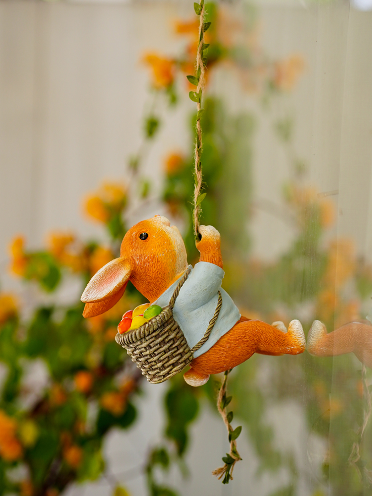 ใหม่น่ารักกระต่ายเรซิ่นรูปปั้น - Home Decor Duck บทวิจารณ์และราคา