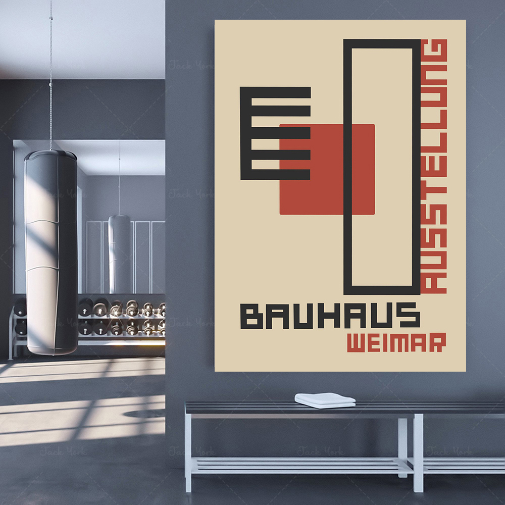 Bauhaus Ausผ้าใบพิมพ์โปสเตอร์  - Home Decor Expo บทวิจารณ์และราคา