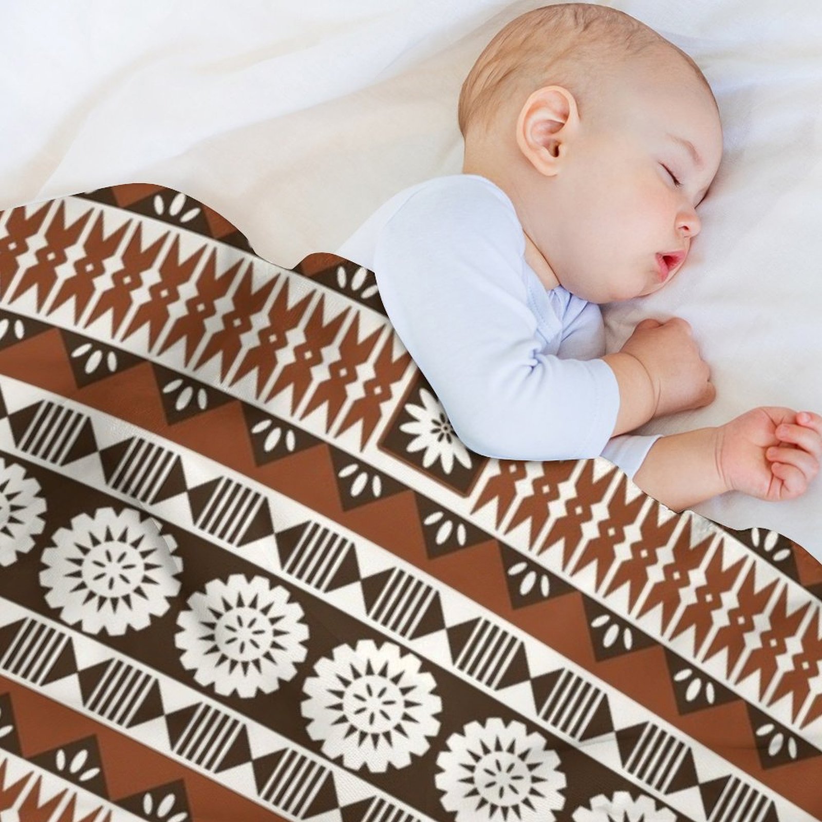 ผ้าห่ม Fijian Masi 2 - ผ้าห่มส - Neutral Throw Blanket บทวิจารณ์และราคา