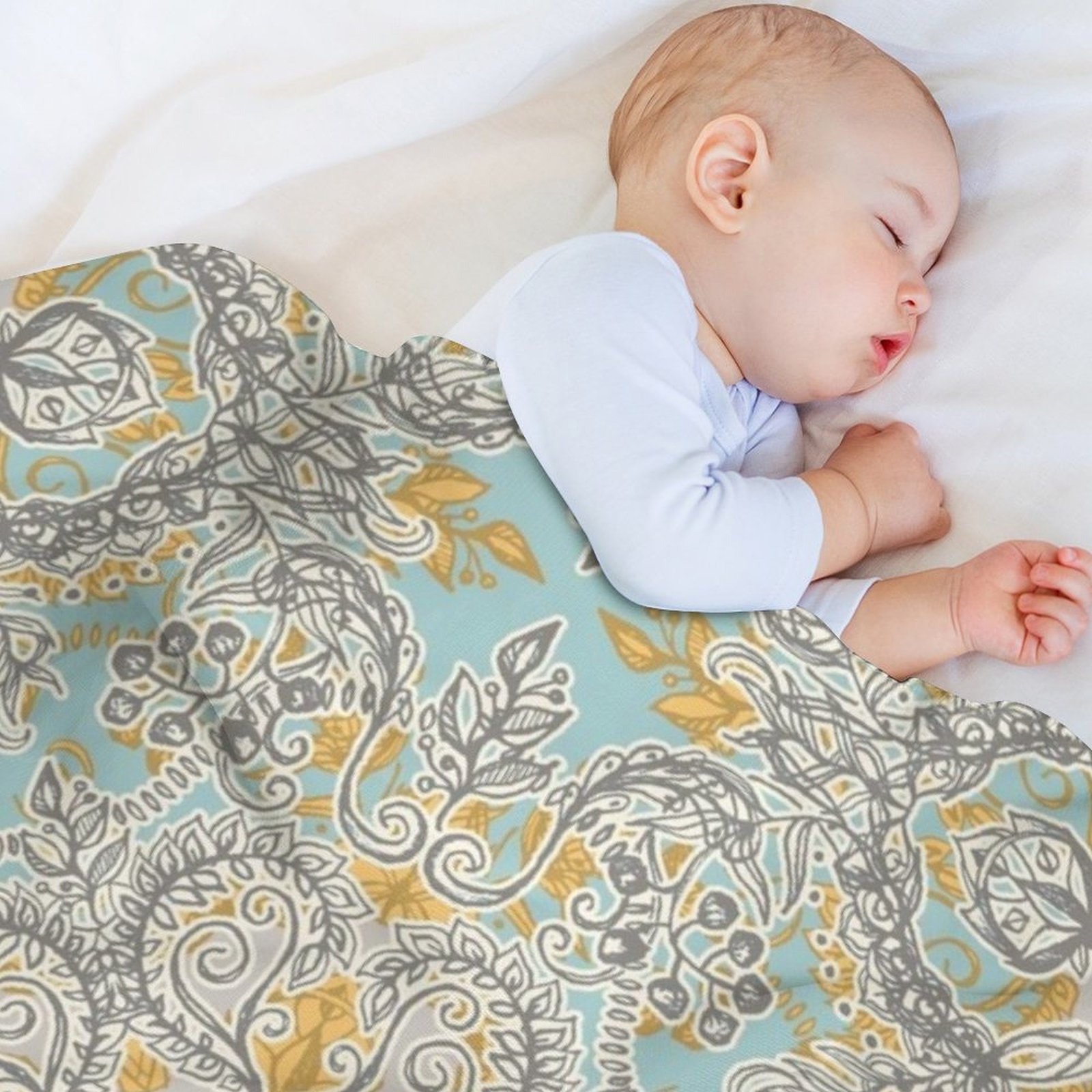 ลายดอกไม้สไตล์ยิปซีในโทนสีนุ่ม - Neutral Throw Blanket บทวิจารณ์และราคา