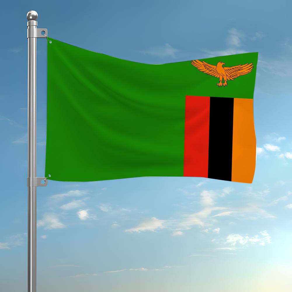 แซมเบียธงชาติแบบกำหนดเองแขวนผน - Home Decor Zambia บทวิจารณ์และราคา