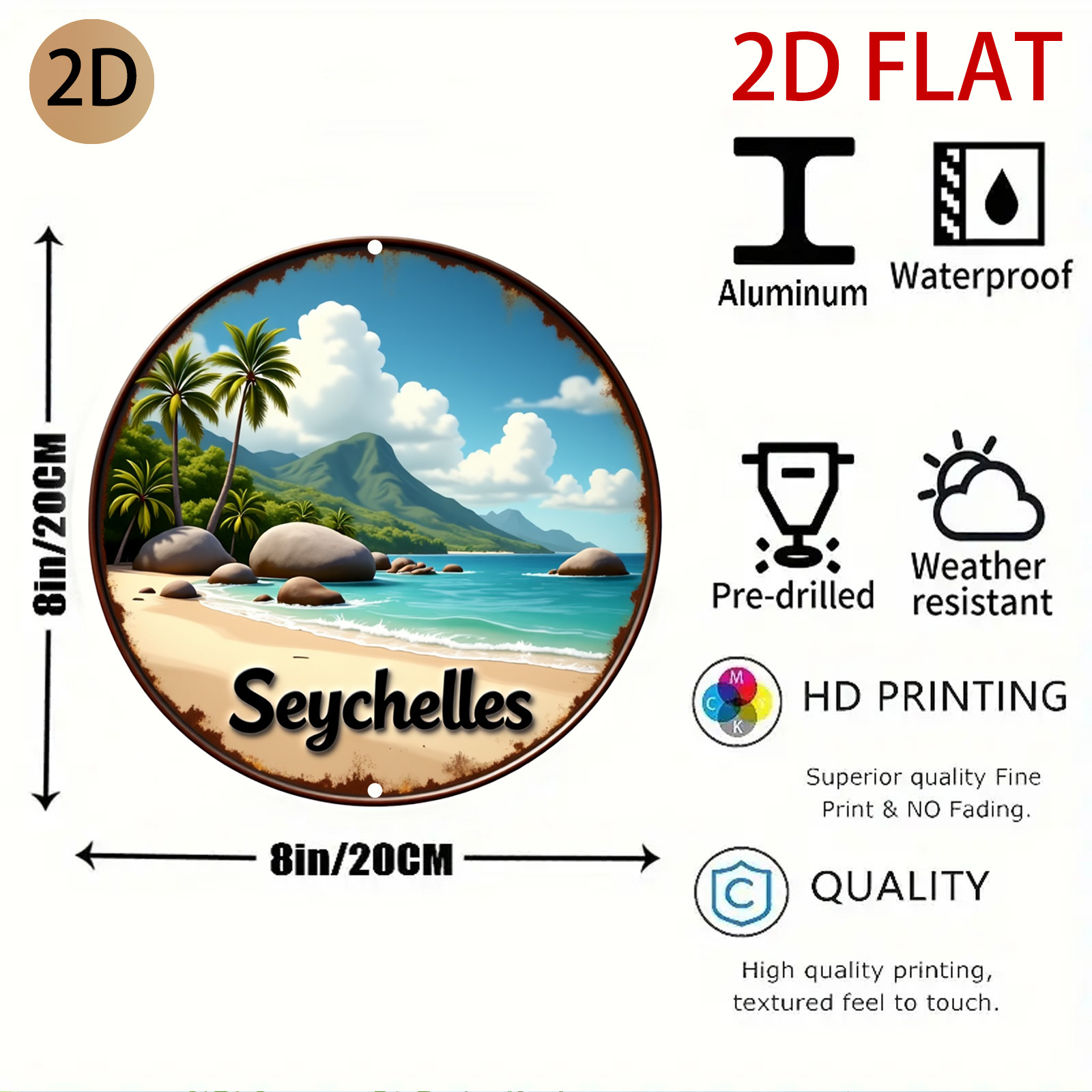 โลโก้ชายหาดเซเชลส์แบบแบน 2 มิต - Home Decor Logo Design บทวิจารณ์และราคา